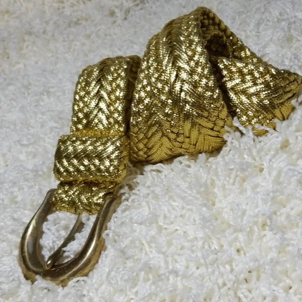 Gold braided Solid Brass Buckle 2